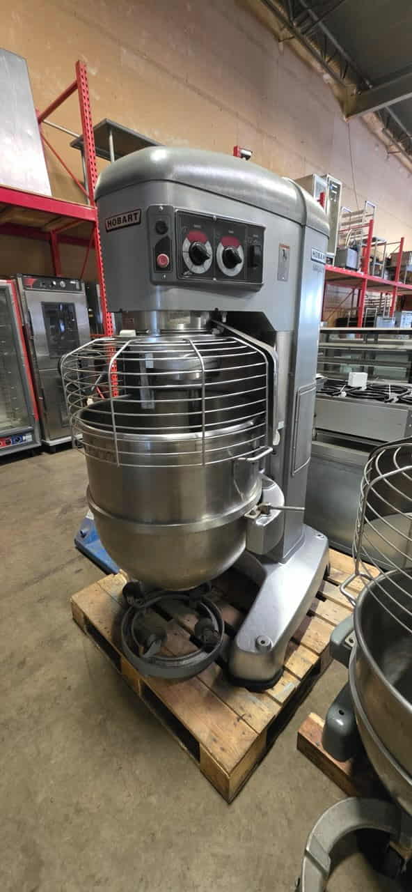 Hobart 140qt HL1400N mixer angle view