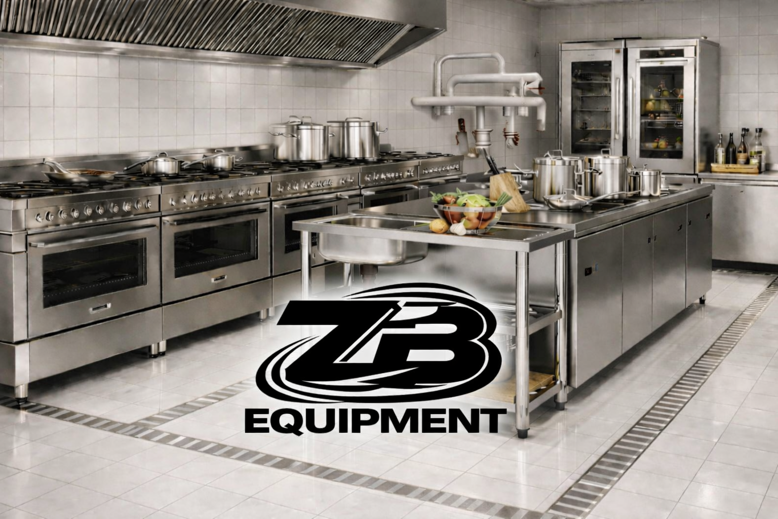 Industrial kitchen equipment banner
